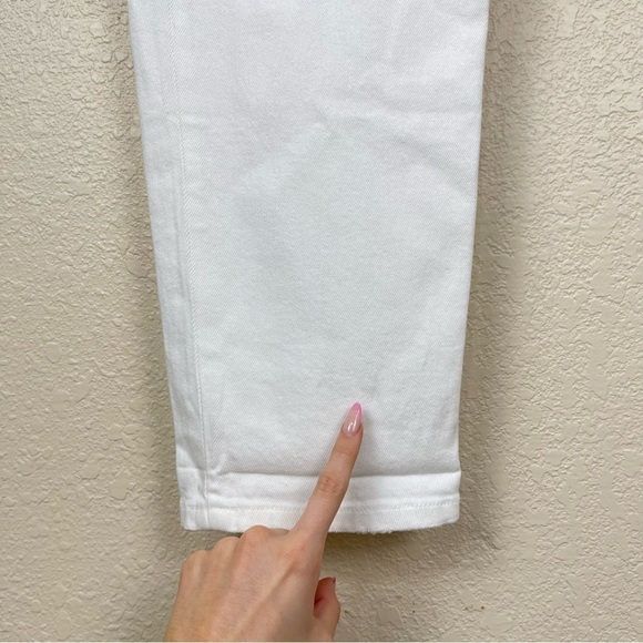 Lauren Ralph Lauren White Eyelet Patchwork Relaxed Tapered Jeans Size 16 Women - Picture 16 of 16